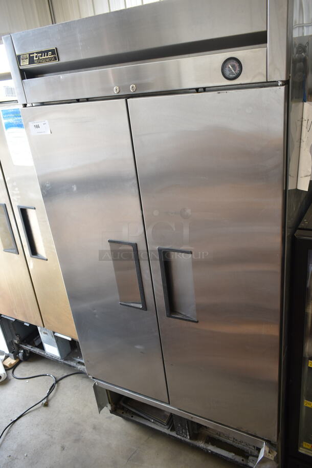 2015 True T-35 Stainless Steel Commercial 2 Door Reach In Cooler w/ Poly Coated Racks. 115 Volts, 1 Phase. Tested and Working! - Image 1 of 6