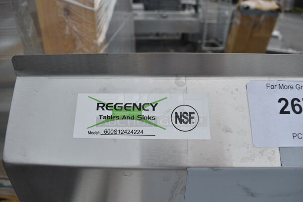 BRAND NEW SCRATCH AND DENT! Regency 600S12424224 Stainless Steel Single Bay Sink w/ Dual Drain Boards. Bay 24x24x14. Drain Boards 22.5x26 - Image 6 of 6