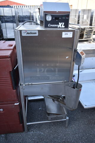 2011 Jackson CONSERVER XL-E Stainless Steel Commercial Straight Pass Through Dishwasher. 115 Volts, 1 Phase.