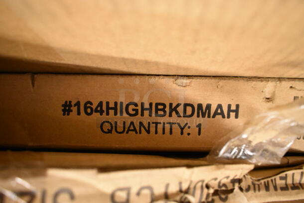 BRAND NEW SCRATCH AND DENT! Lancaster Table & Seating 164HIGHBKDMAH Unassembled Bar Height Wooden High Chair with Mahogany Finish - Image 2 of 3