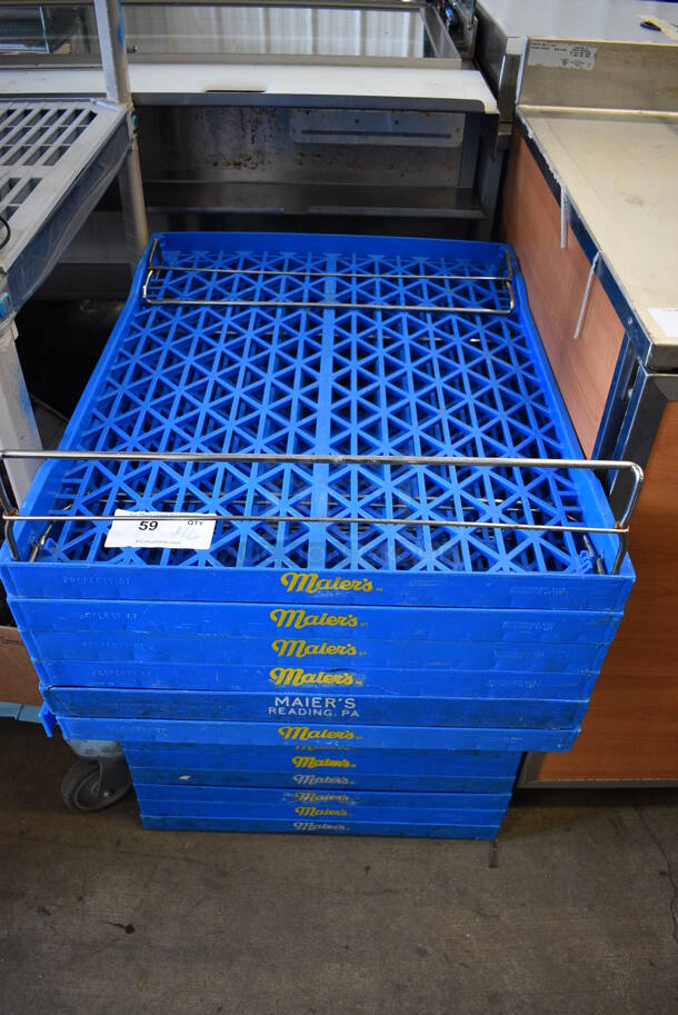 ALL ONE MONEY! Lot of Blue Poly Bread Baskets! 22.5x29x6