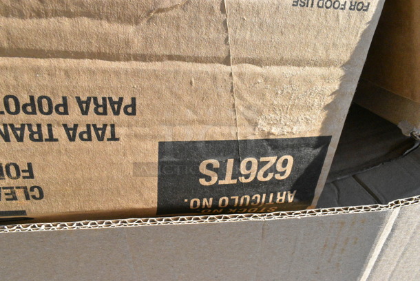 23 BRAND NEW Boxes Including 500LFLAT Choice Clear Flat Lid with Straw Slot - 9, 12, 16, 20, and 24 oz. - 1000/Case, Solo 626TS Clear Flat Lid with Straw Slot - 1000/Case, 127SB32COMBO Choice 32 oz. Clear Plastic Salad Bowl with Lid - 150/Case, 433BR10513C Choice 10" x 5" x 13" Natural Kraft Paper Customizable Shopping Bag with Handles - 250/Case, 50HT1 White Foam Hinged Lid Container, 500CC32P Choice Heavy Duty 32 oz. Pedestal Heavy Weight Clear PET Plastic Cold Cup - 500/Case. 23 Times Your Bid!  - Image 3 of 12