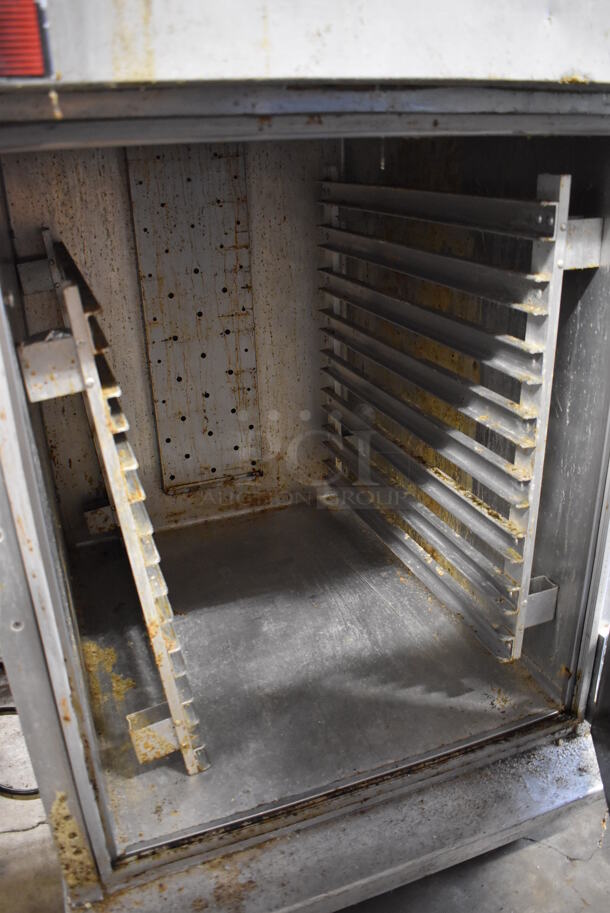 Cres Cor H1381834C Metal Commercial 2 Half Size Door Reach In Warming Cabinet on Commercial Casters. 120 Volts, 1 Phase. 29x34x73. Tested and Working! - Image 6 of 8
