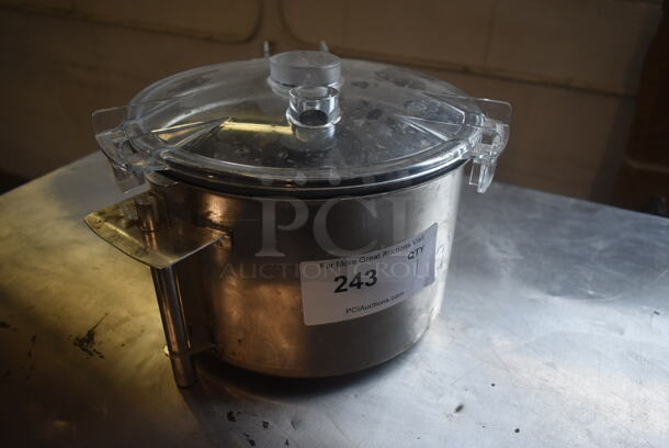 Metal Commercial Food Processor Bowl w/ S Blade and Poly Lid. - Image 2 of 5