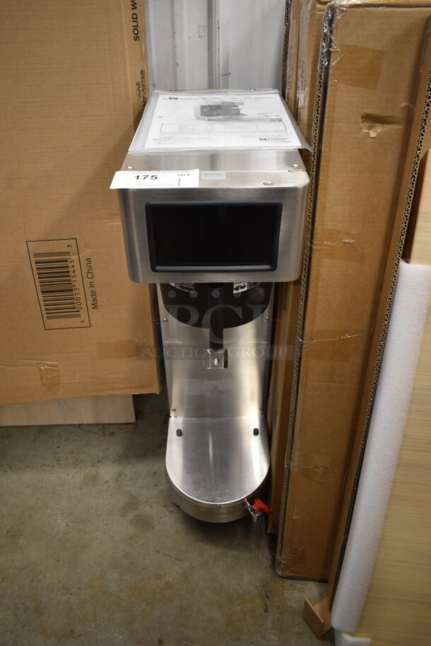 BRAND NEW SCRATCH AND DENT! Grindmaster Cecilware PBC-1V Stainless Steel Commercial Countertop Coffee Machine w/ Hot Water Dispenser and Poly Brew Basket. 208-240 Volts, 1 Phase.  - Image 1 of 9