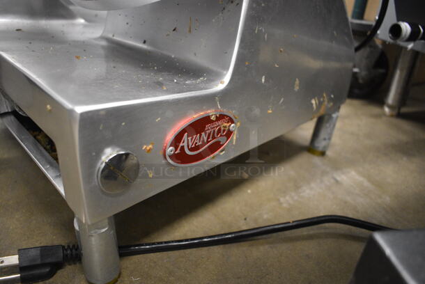 Avantco Stainless Steel Commercial Automatic Meat Slicer w/ Blade Sharpener. 26x21x25. Tested and Powers On But Parts Do Not Move - Image 7 of 8