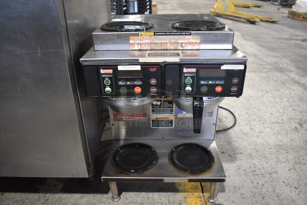 2012 Bunn Model AXIOM 2/2 TWIN Stainless Steel Commercial Countertop 4 Burner Coffee Machine w/ 2 Metal Brew Baskets. 120/208-240 Volts, 1 Phase. 16x18x23 - Image 2 of 6