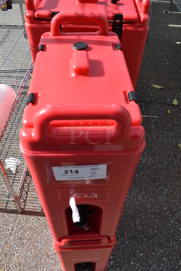 2 Cambro 500LCD Red Poly Insulated Beverage Holder Dispensers. 9x16.5x24. 2 Times Your Bid! - Image 5 of 12