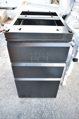 BRAND NEW SCRATCH AND DENT! Black 3 Drawer Filing Cabinet. 