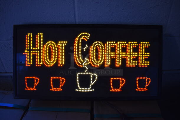 Hot Coffee Light Up Sign. 24.5x4x12. Tested and Working!
