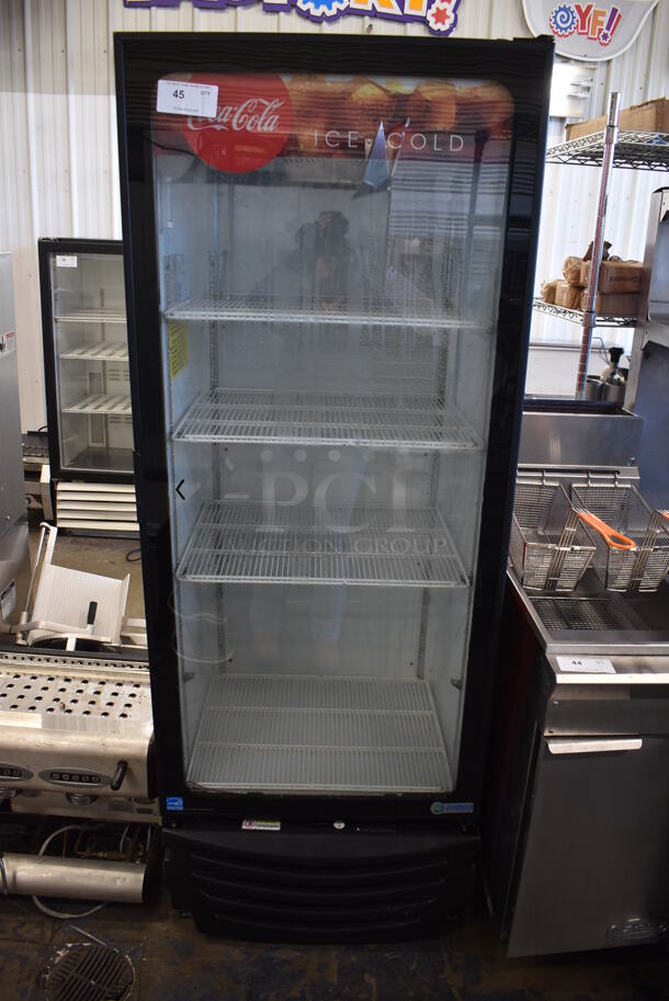 Imbera G319 R2 ENERGY STAR Metal Commercial Single Door Reach In Cooler Merchandiser w/ Poly Coated Racks. 115 Volts, 1 Phase. 29x26x78. Tested and Working!