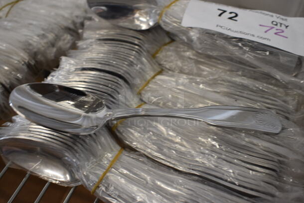 72 BRAND NEW! Stainless Steel Spoons. 7.5". 72 Times Your Bid! - Image 2 of 3