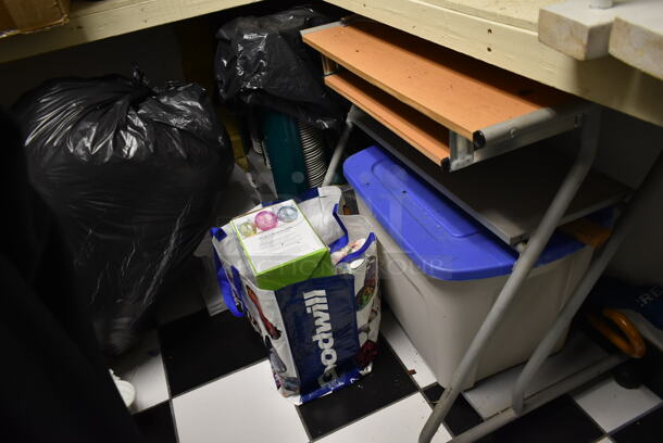 ALL ONE MONEY! ROOM LOT of Various items Including Shelving, Decorations, Bins and Decorative Columns. BUYER MUST REMOVE. (ballroom hallway) - Image 11 of 11