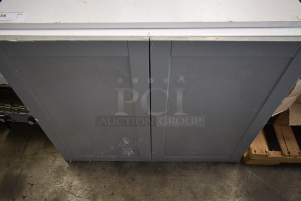 Gray Wooden 2 Door Cabinet. - Image 3 of 8