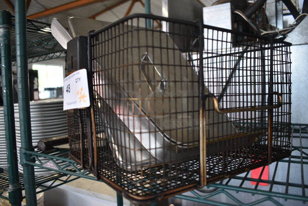 ALL ONE MONEY! Lot of Metal Basket, Handle and Lid! 12x14x8.5 - Image 5 of 5