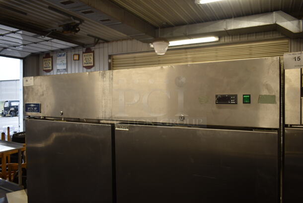 Arctic Air AF49 Stainless Steel Commercial Double Door Reach In Freezer w/ Poly Coated Racks on Commercial Casters. 115 Volts, 1 Phase. Tested and Working! - Image 2 of 7