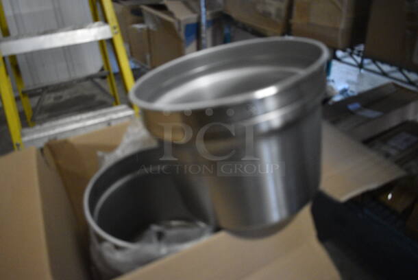 6 BRAND NEW IN BOX! Stainless Steel Cylindrical Drop In Bins. 11.25x11.25x8. 6 Times Your Bid! - Image 2 of 3