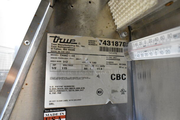 True THAC-48 Stainless Steel Commercial Floor Style Horizontal Open Grab N Go Merchandiser. 115 Volts, 1 Phase. Tested and Powers On But Does Not Get Cold - Image 5 of 5