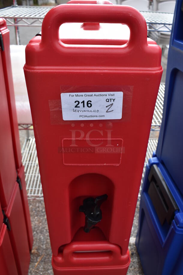 2 Cambro 500LCD Red Poly Insulated Beverage Holder Dispensers. 9x16.5x24. 2 Times Your Bid! - Image 2 of 12