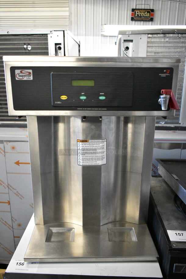 Curtis SCD1000GT63A000 Stainless Steel Commercial Countertop Double Coffee Machine w/ Hot Water Dispenser. 120/220 Volts, 1 Phase.  - Image 1 of 4