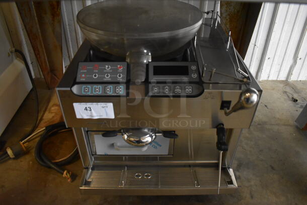 Stainless Steel Commercial Countertop Automatic Single Group Espresso Machine w/ Steam Wand. 208 Volts, 1 Phase. 21x27x25