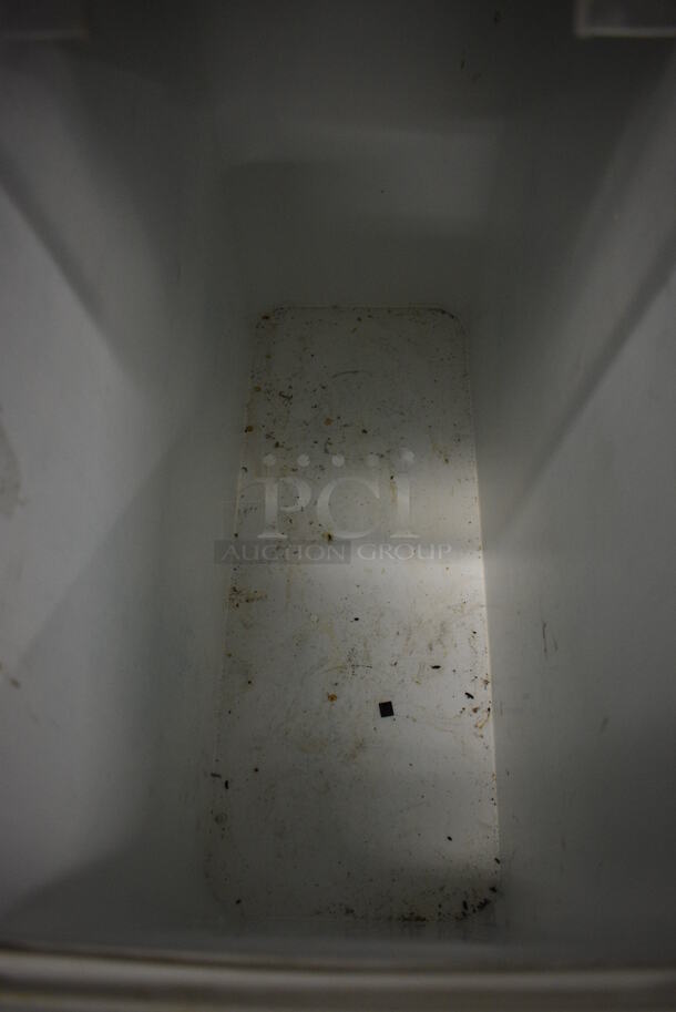 White Poly Ingredient Bin w/ Clear Lid on Commercial Casters. 13x30x29 - Image 3 of 3