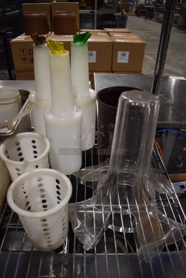 ALL ONE MONEY! Tier Lot of Various Items Including Dito Dean Blade Holders, Poly Bins, Silverware Cups - Image 4 of 5