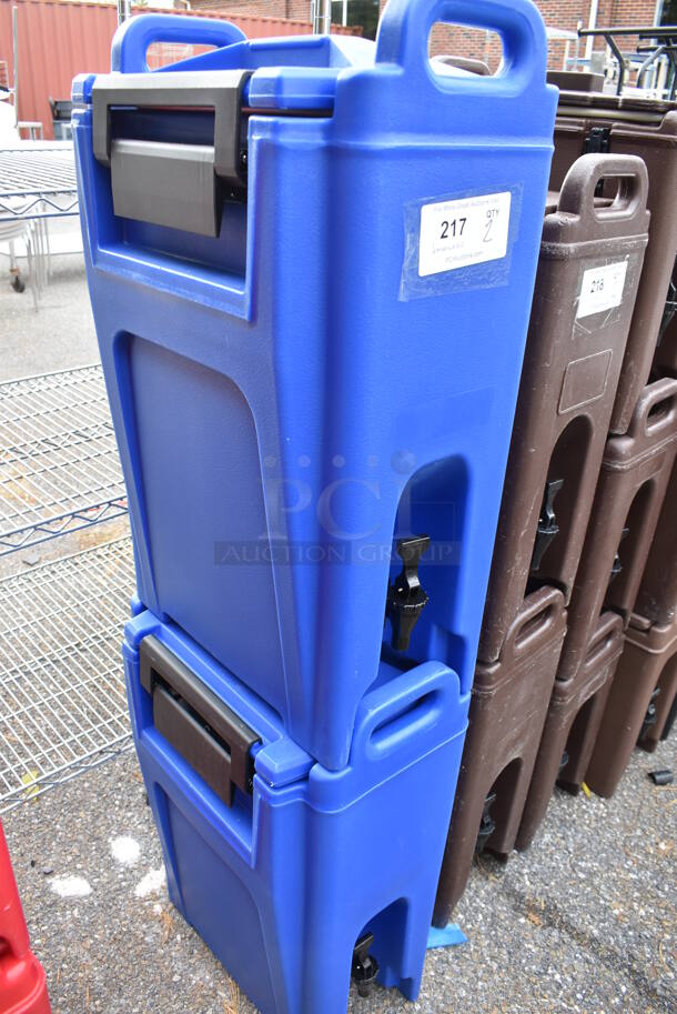 2 Cambro UC500 Blue Poly Insulated Beverage Holder Dispensers. 12x16.5x27. 2 Times Your Bid! - Image 2 of 12
