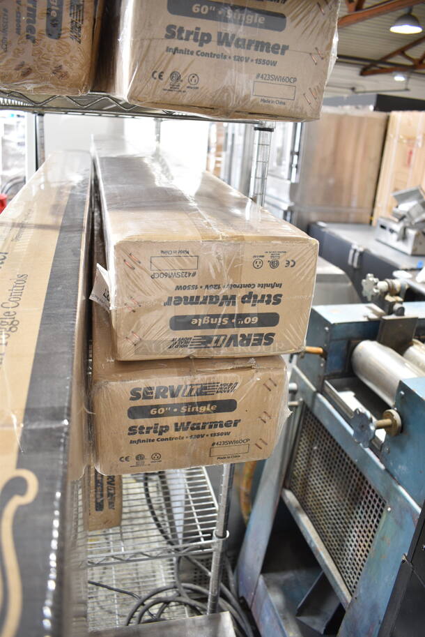 2 BRAND NEW IN BOX! ServIt 423SWI60CP Stainless Steel Commercial 60" High Wattage Strip Warmer with Adjustable Infinite Controls and Cord. 120 Volts, 1 Phase. 2 Times Your Bid! - Image 2 of 5