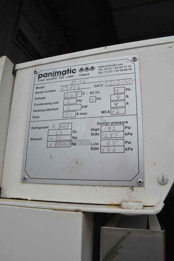 Panimatic M16 Metal Commercial Single Door Reach In Proofer / Retarding Cabinet on Commercial Casters. 208 Volts, 1 Phase.  - Image 7 of 7