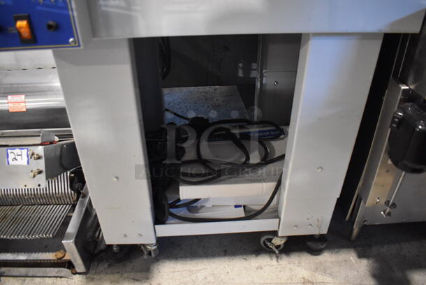 Clamco 820 Tunnel Metal Commercial Floor Style Shrink Wrapping Tunnel on Commercial Casters. 32x27x55. Cannot Test Due To Plug Style - Image 6 of 8