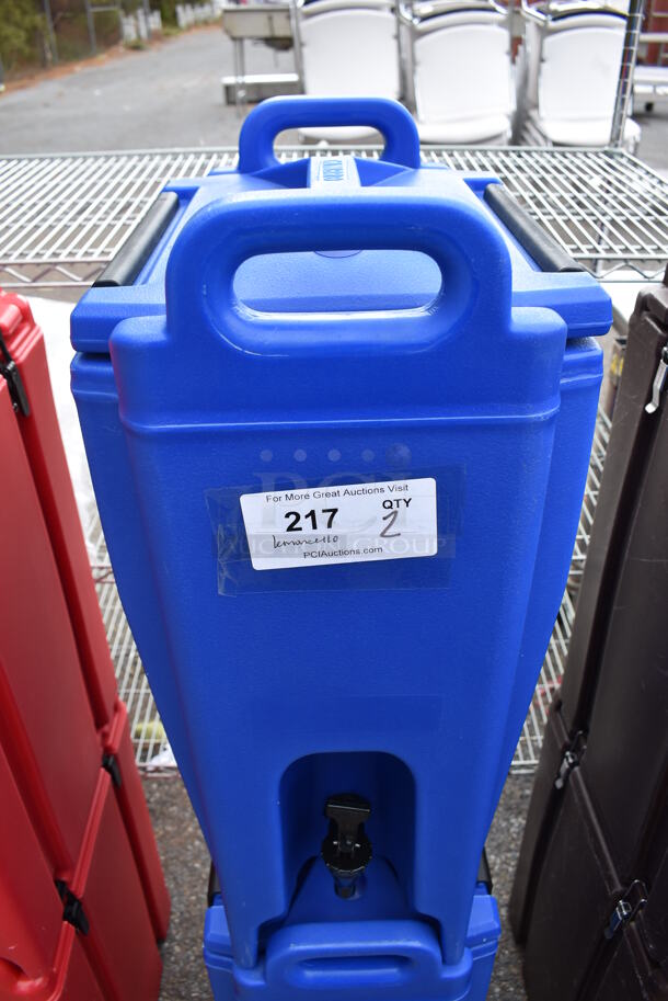 2 Cambro UC500 Blue Poly Insulated Beverage Holder Dispensers. 12x16.5x27. 2 Times Your Bid! - Image 4 of 12