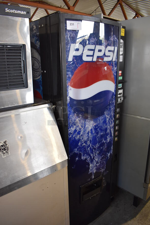Dixie-Narco Metal Commercial Soda Can Vending Machine w/ Bill and Coin Acceptor. 29x28x72. Tested and Working! - Image 2 of 12