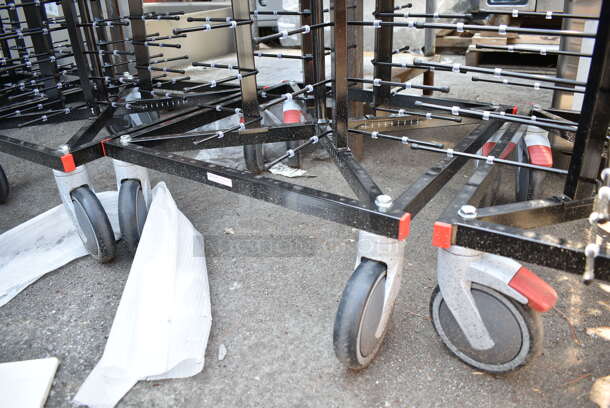 3 BRAND NEW SCRATCH AND DENT! Jack Stack 40AJS104 Black Metal Drying Racks on Commercial Casters. 3 Times  Your Bid! - Image 7 of 9