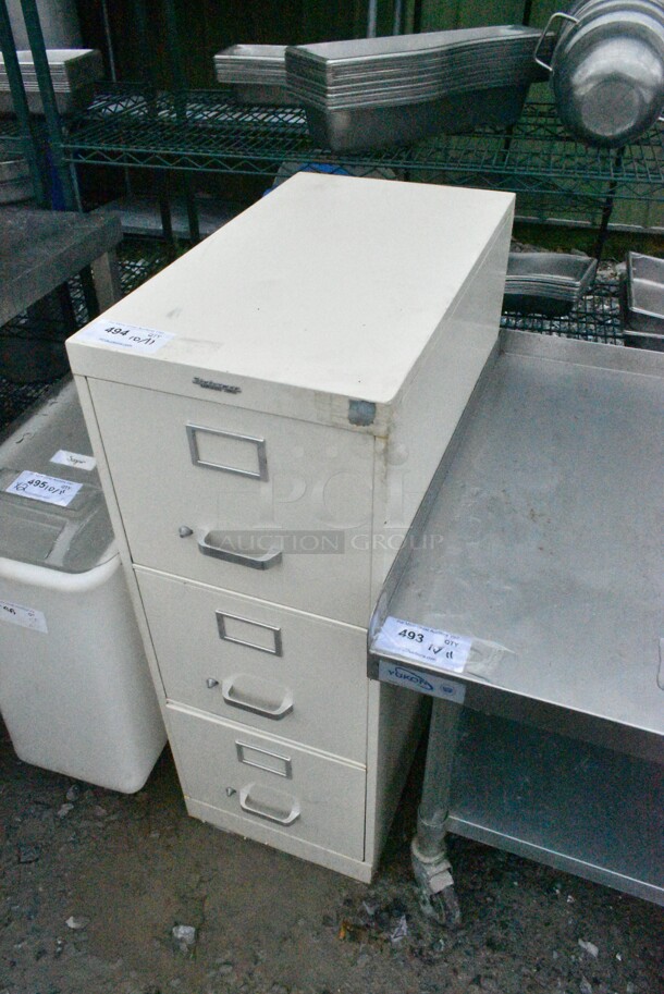 Metal 3 Drawer Filing Cabinet. - Image 2 of 6