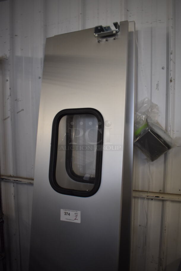 2 BRAND NEW! Curtron 51730ALD3684 Service Pro Series 30 Metal Commercial Swinging Kitchen Doors w/ Hardware. 17.5x2x82.5. 2 Times Your Bid! - Image 2 of 6