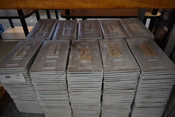 ALL ONE MONEY! Lot of 285 BRAND NEW White Ceramic Tasting 3 Section Liners. - Image 3 of 5