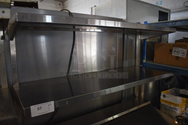 Continental Model SW48-18M Stainless Steel Commercial Sandwich Salad Prep Table Bain Marie Mega Top Bain Marie w/ 2 Over Shelves on Commercial Casters. 115 Volts, 1 Phase. 48x36x71. Tested and Powers On But Temps at 60 Degrees - Image 2 of 7