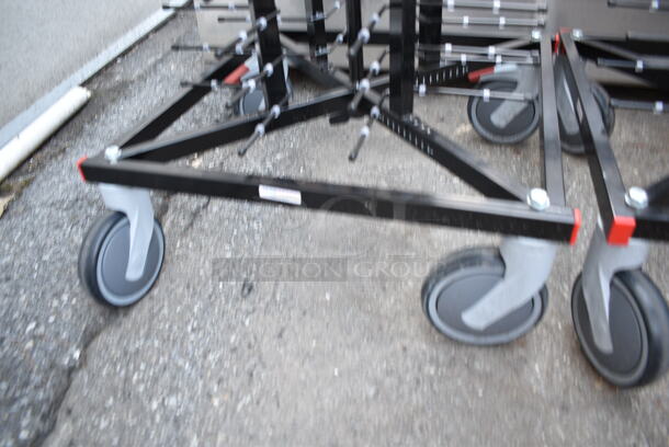2 BRAND NEW SCRATCH AND DENT! Jack Stack Black Metal Drying Racks on Commercial Casters. 2 Times  Your Bid! - Image 6 of 7