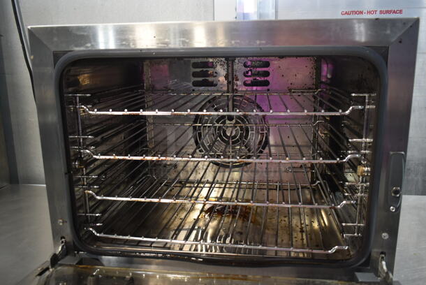 Cadco Unox XAFT-04HS-ELDV-US Stainless Steel Commercial Countertop Electric Powered Half Size Convection Oven. 208-240 Volts, 1 Phase.  - Image 5 of 7