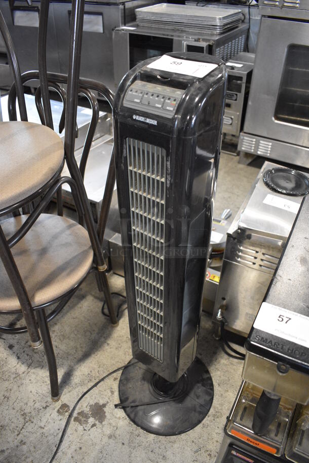 Black & Decker Black Floor Style Fan. 120 Volts, 1 Phase. 12x12x41. Tested and Working! - Image 2 of 4