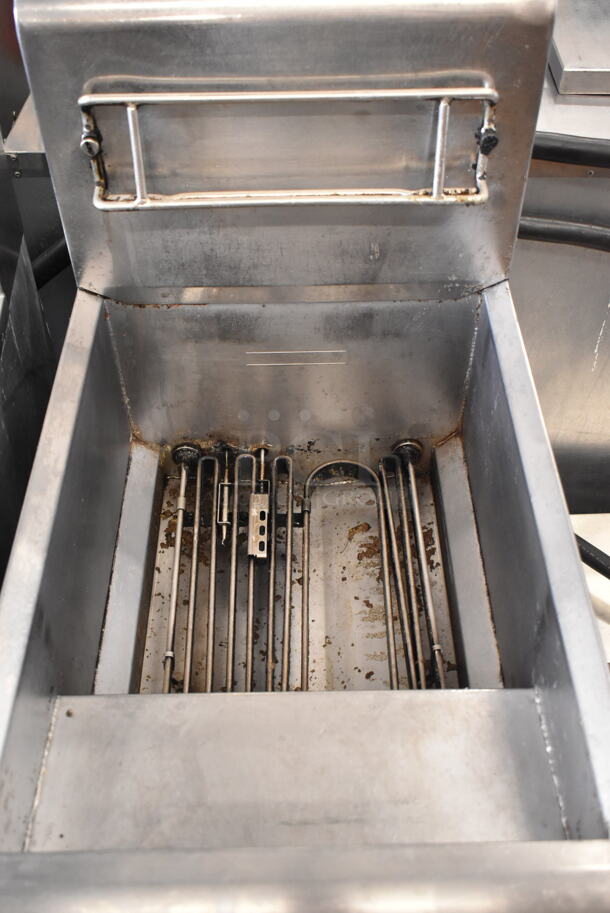2015 Frymaster SR14ESD Stainless Steel Commercial Floor Style Electric Powered Deep Fat Fryer. 208 Volts, 3 Phase.  - Image 3 of 7