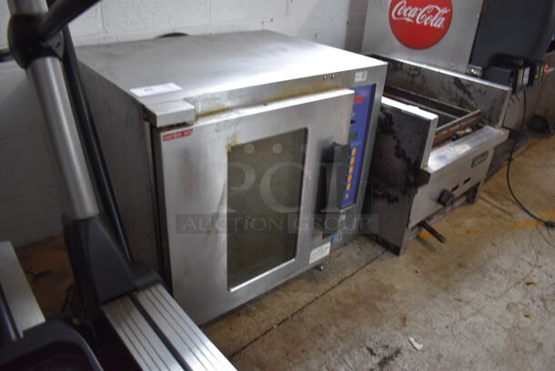 Lang Stainless Steel Commercial Countertop Electric Powered Half Size Convection Oven w/ View Through Door and Metal Oven Racks. 208/240 Volts, 1 Phase.   - Image 2 of 5