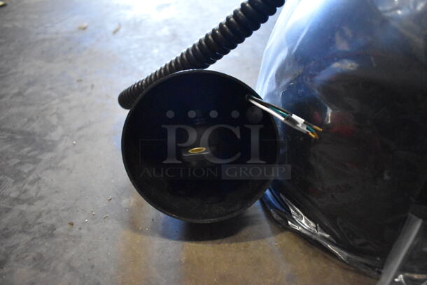 BRAND NEW SCRATCH AND DENT! ServIt 423HLR85BK  Retractable Cord Ceiling Mount Heat Lamp with Modern Black Finish Round Dome Shade. 120 Volts, 1 Phase. - Image 3 of 6