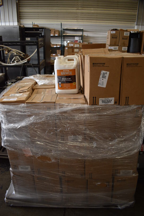 ALL ONE MONEY! PALLET LOT OF 85 BRAND NEW Boxes of 2 Rustoleum Renovator Mulch Color Refresh. Total of 172 Jugs. 8x4x12 - Image 4 of 5