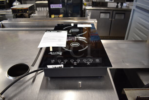 BRAND NEW! Avantco 1771D18DB Commercial Electric Black Drop-In  Double Induction Range/Induction Cooker. 208-240V. Tested And Working!  - Image 1 of 7