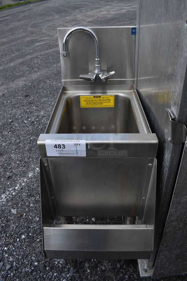 Stainless Steel Commercial Single Bay Sink w/ Faucet, Handles and Speedwell. 12x24x38