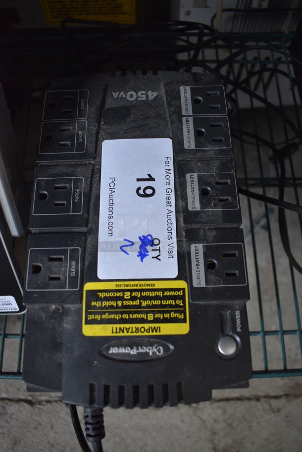 2 CyberPower 450VA Uninterruptible Power Supplies. 5.5x9.5x3. 2 Times Your Bid! - Image 3 of 4