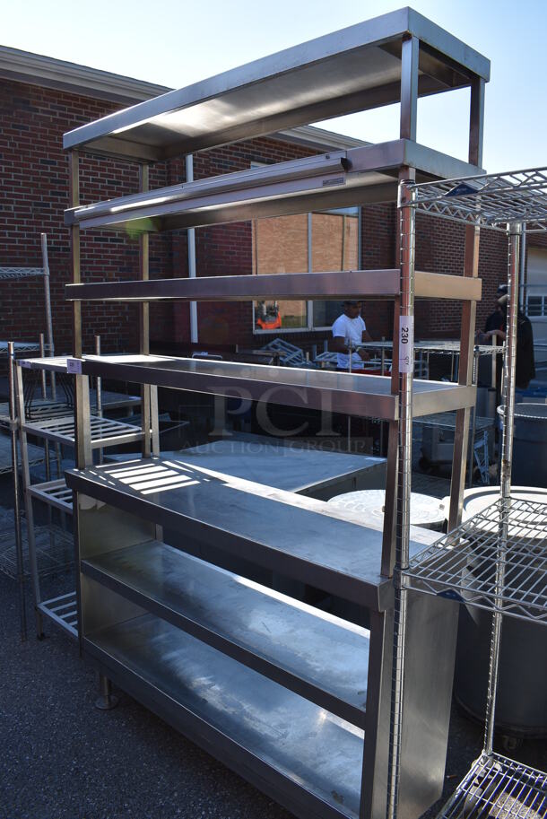 Stainless Steel Table w/ 4 Over Shelves and 2 Under Shelves. 54x16x82 - Image 5 of 5