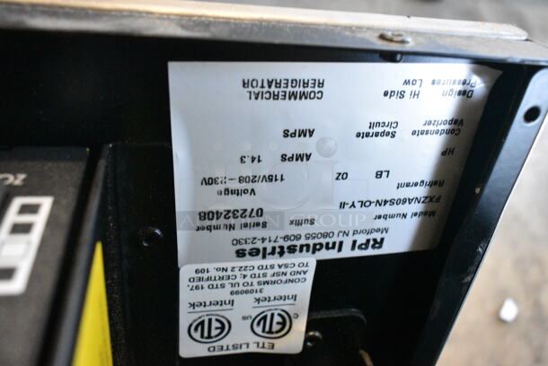 BRAND NEW SCRATCH AND DENT! RPI Industries FXZNA60S4N-OLY-II Metal Commercial Warming Display Rack on Commercial Casters. 115/208-230 Volts, 1 Phase. - Image 5 of 5